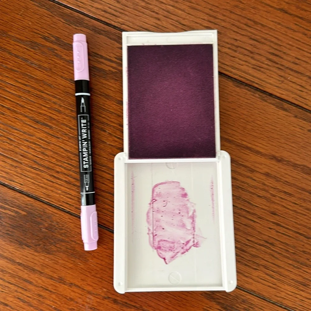 STAMPIN’ UP! FRESH FRESIA CLASSIC INK PAD AND MATCHING MARKER NWOT - Picture 4 of 4
